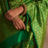 'Husna Pitambari' Tanchoi Benarasi Handloom Sari