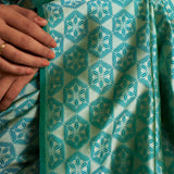 'Husna Firozi' Tanchoi Pure Silk Benarasi Handloom Sari