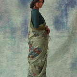 'Rasmanjari' Kalamkari Pure Tussar Silk Sari