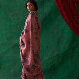 Nayika' Kalamkari Pure Tussar Silk Sari