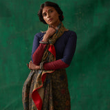 Rasika' Kalamkari Pure Tussar Silk Sari
