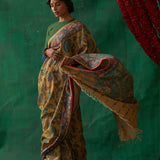 Mohini' Kalamkari Pure Tussar Silk Sari