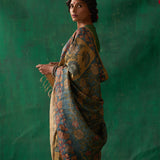 Mohini' Kalamkari Pure Tussar Silk Sari