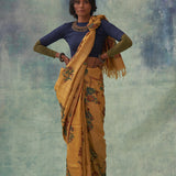 'Raschandrika' Kalamkari Pure Tussar Silk Sari