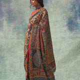 'Chitrani' Kalamkari Pure Tussar Silk Sari