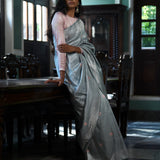 'Jhilmil Sitara' Asmaani Geometrical Benarasi Handloom Sari