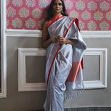 'Jhilmil Chandini' Tissue Pure Silk Benarasi Handloom Sari