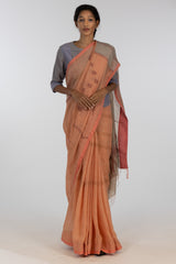 'DEEP' Linen Handloom Sari