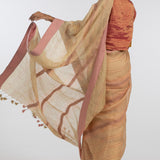 'POOJA' Linen Handloom Sari