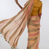 'BHANU' Linen Handloom Sari