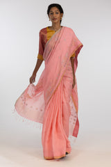 'NIKITA' Jamdani Linen Handloom Sari