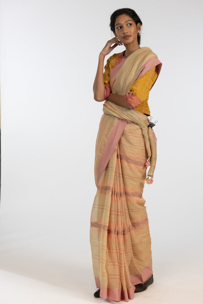 'URMILA'  Linen Handloom Sari