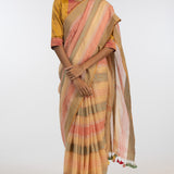 'BHANU' Linen Handloom Sari