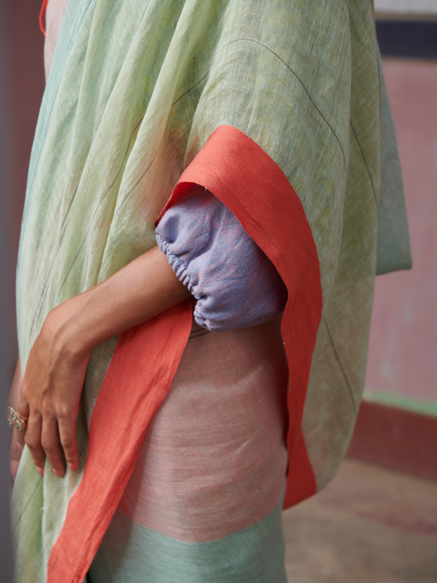 Shalini Linen Handloom Sari