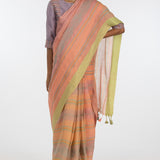 'DEEP' Linen Handloom Sari