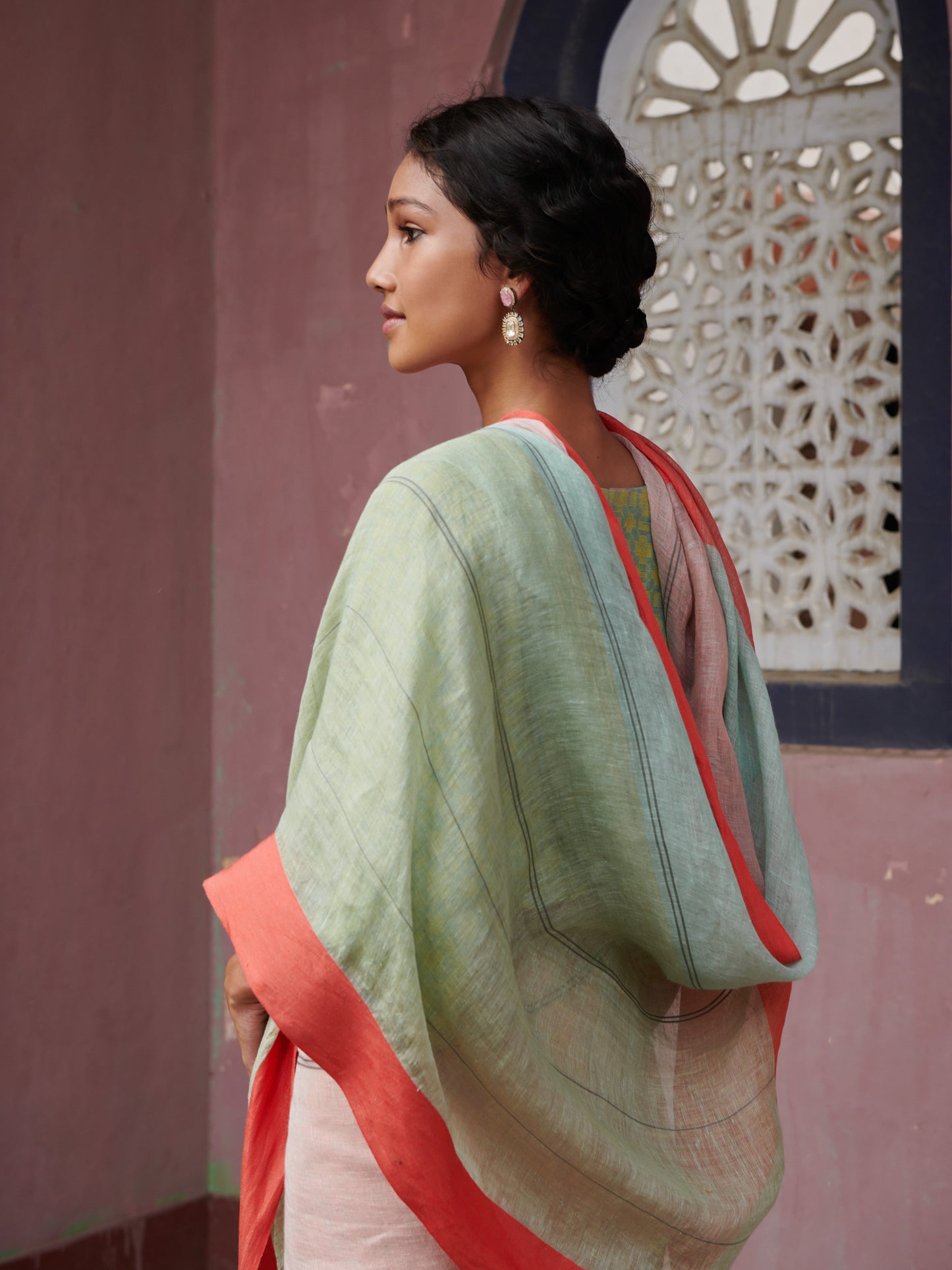 Shalini Linen Handloom Sari