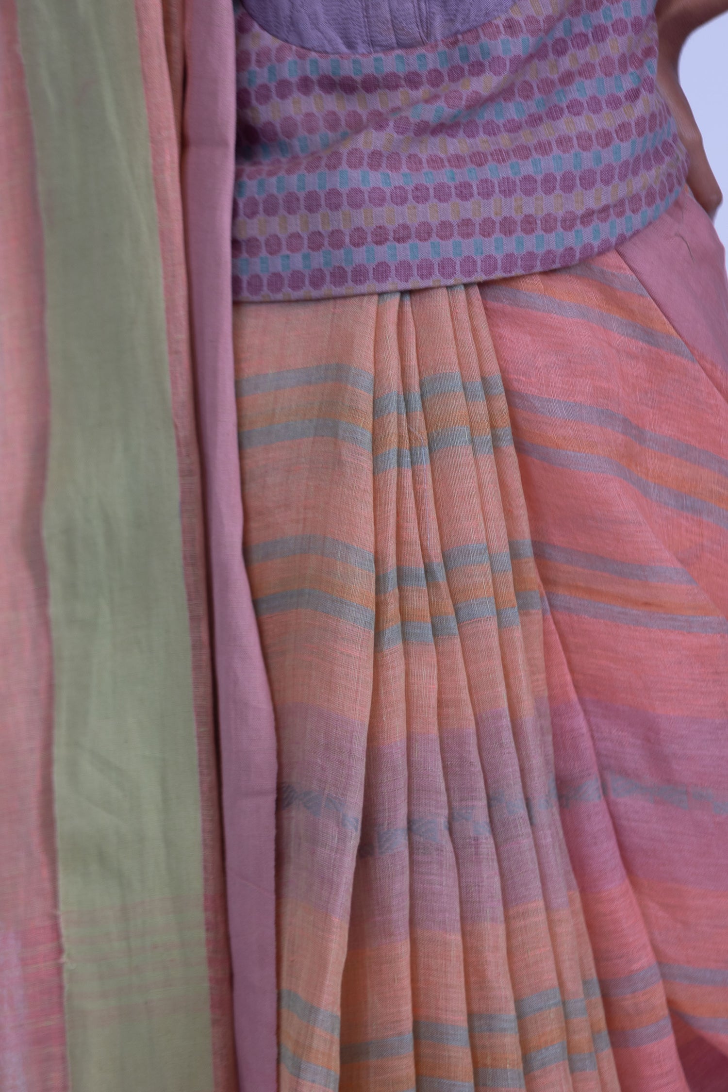 ARCHANA' Linen Handloom Sari