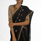 'MITHILA' Jamdani Linen Handloom Sari