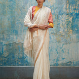 Suman Jamdani Linen Handloom Sari