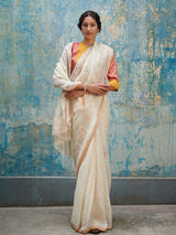 Suman Jamdani Linen Handloom Sari