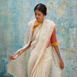 Suman Jamdani Linen Handloom Sari
