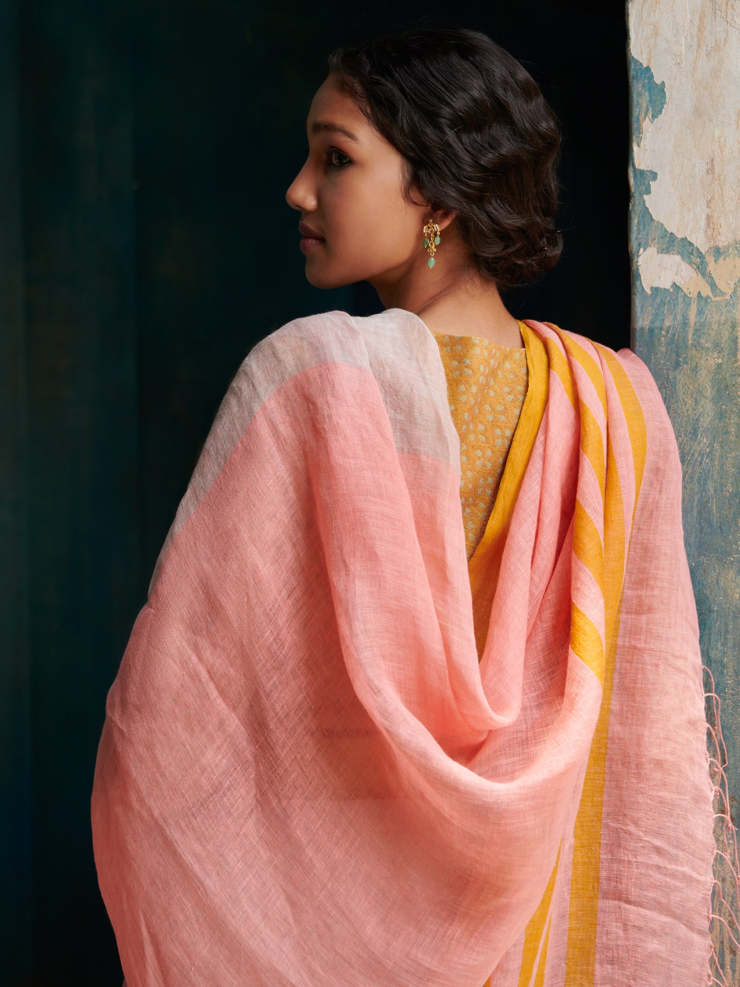 Anita Linen Handloom Sari