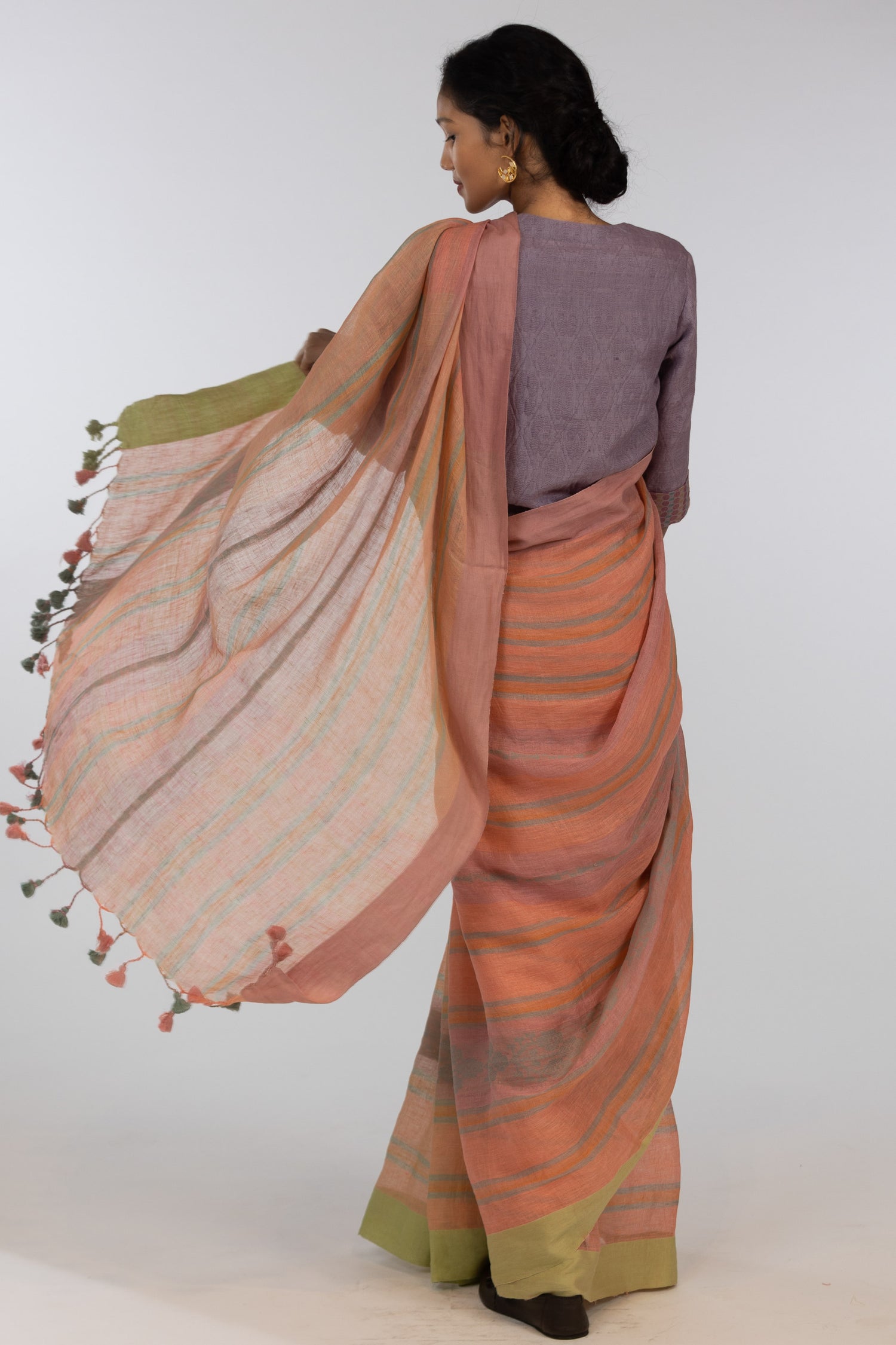 ARCHANA' Linen Handloom Sari