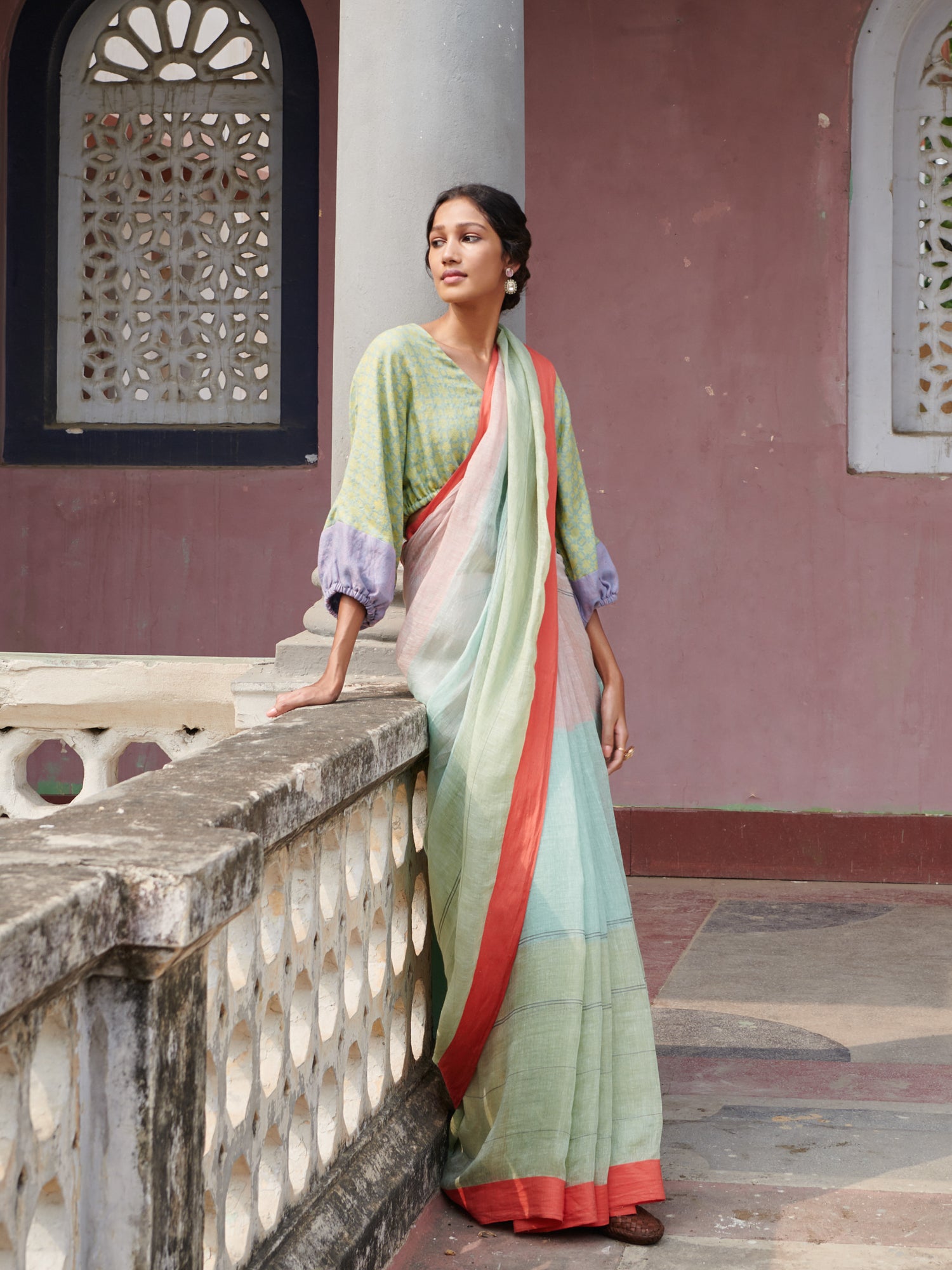 Shalini Linen Handloom Sari