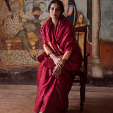 'Natkhat Chiraiya' Katthai Tanchoi Benarasi Handloom Sari