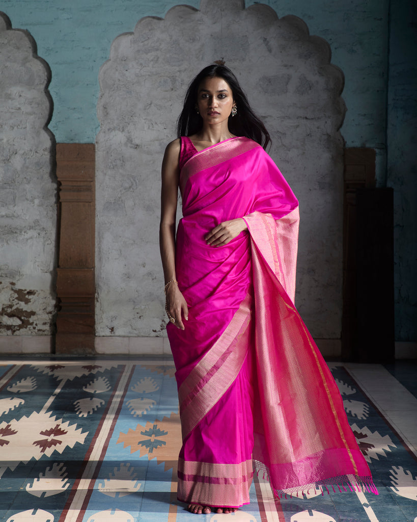 Rani Kumari' Rani Kadhua Zari Pure Silk Benarasi Handloom Sari
