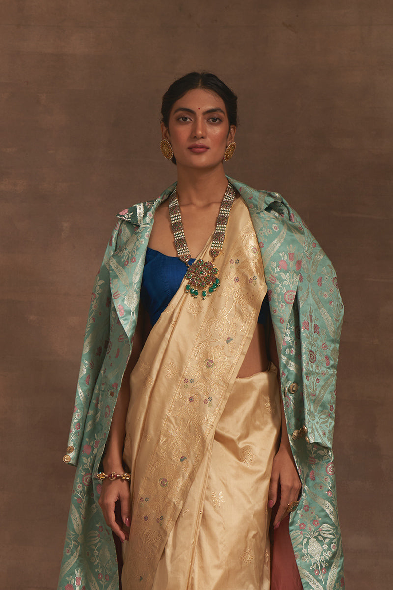 'Chumbak' Satin Benarasi Handloom Jacket