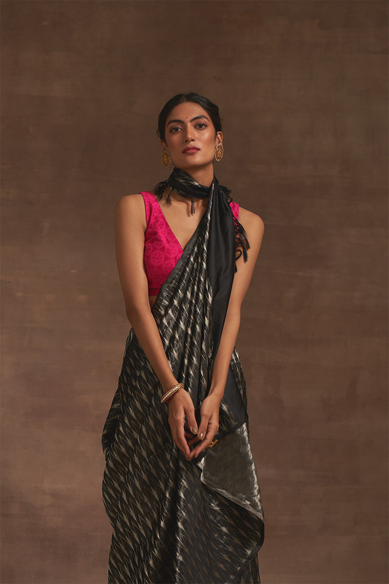 'Sanjh Marmari' Tanchoi Benarasi Handloom Sari