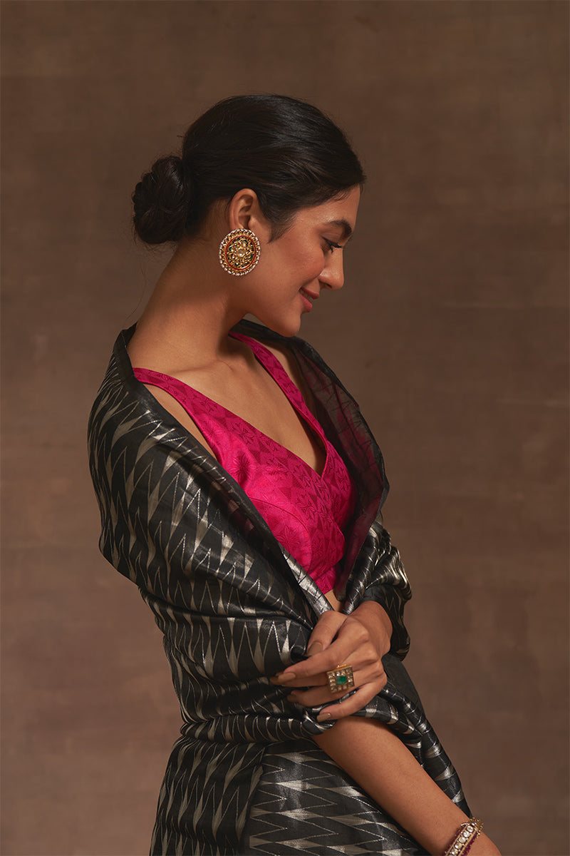 'Sanjh Marmari' Tanchoi Benarasi Handloom Sari