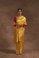 'Champai Noor' Peeli Benarasi Handloom Sari